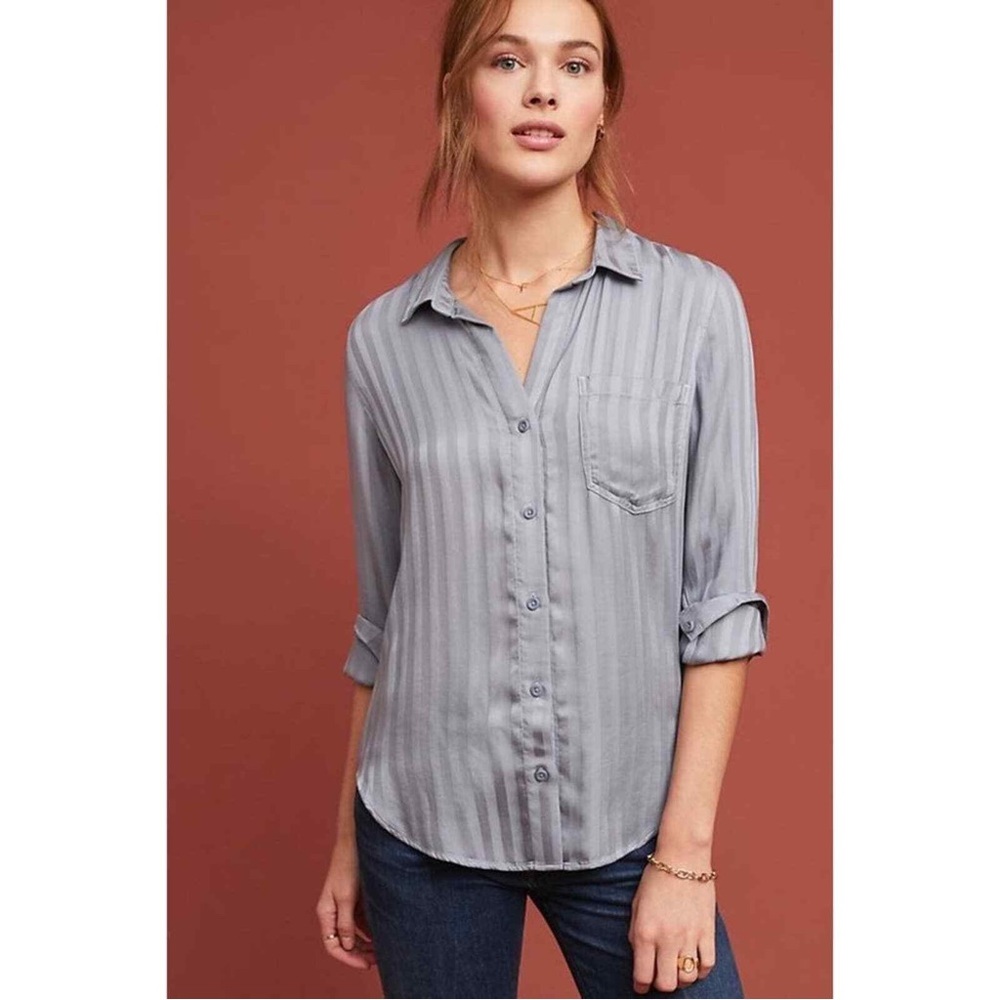 {{cloth & stone}} Drapey Striped Button Down